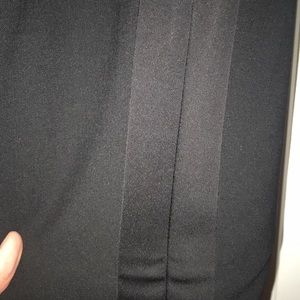 Vince black pants with tuxedo stripe